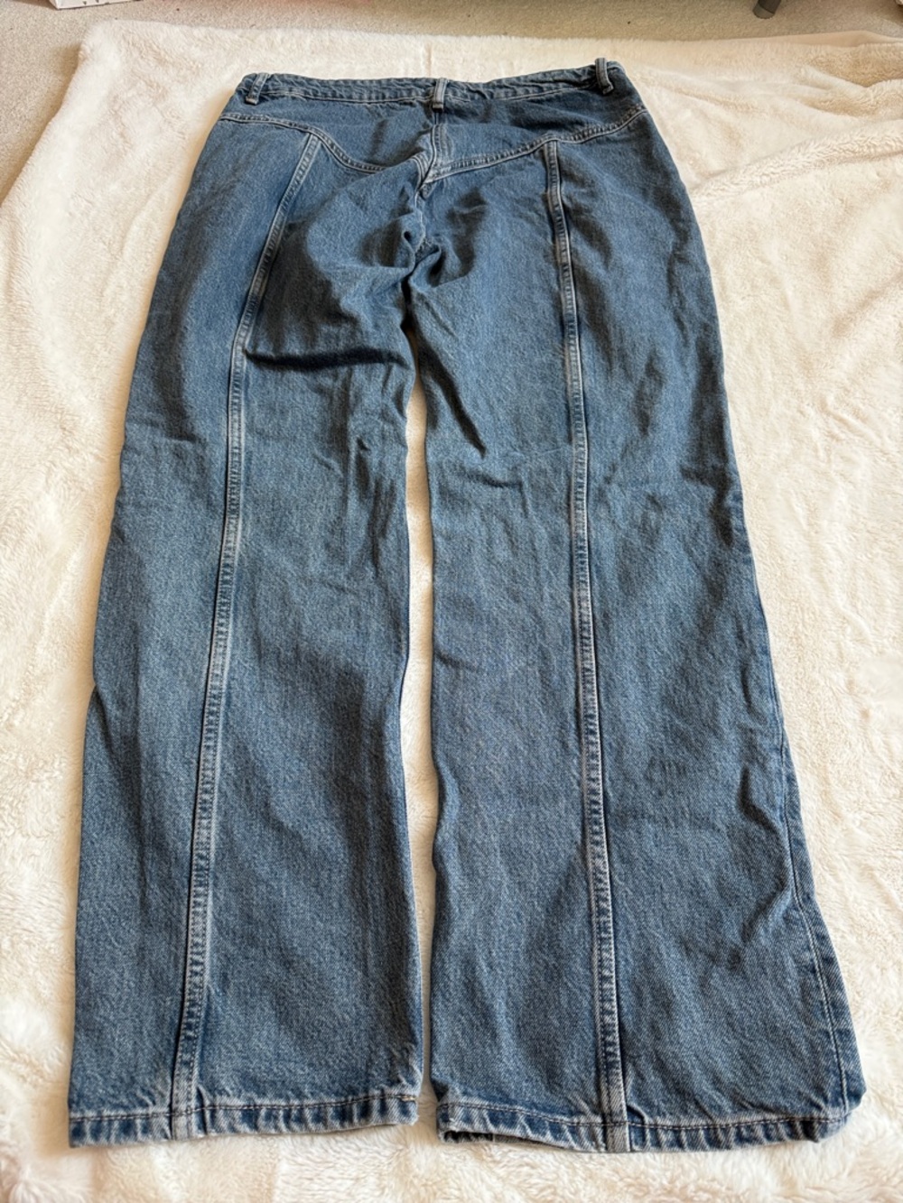 Bundle of Four Denim & Rust Jeans - Light Wash + Red - Picture 4 of 15